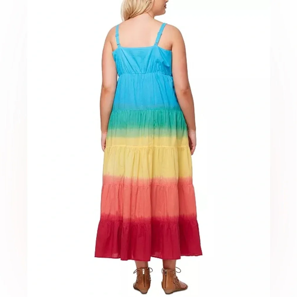 Jessica Simpson Rainbow Herbs 100% Cotton Lined Sundress NWT Size XL - Picture 2 of 13